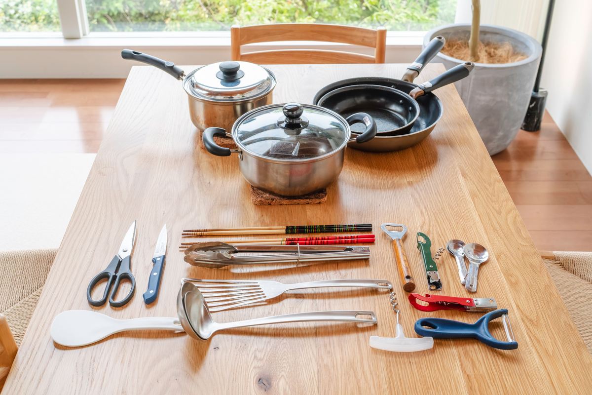 鍋・フライパン・調理器具一式